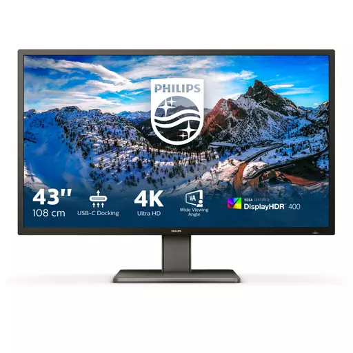 Philips P Line 439P1/00 LED display 108 cm (42.5") 3840 x 2160 pixels 4K Ultra HD Black