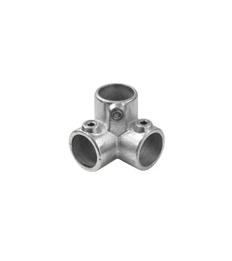 Galvanised Metal - Industrial 3 Way Joint (Corner) for 34mm Diameter Tubing
