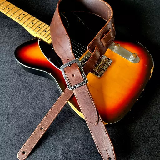GS78 brown lava Pinegrove guitar strap 161757.jpg