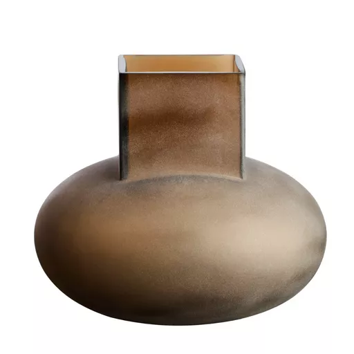 Opaque Brown Glass Vase, Gabi, Small
