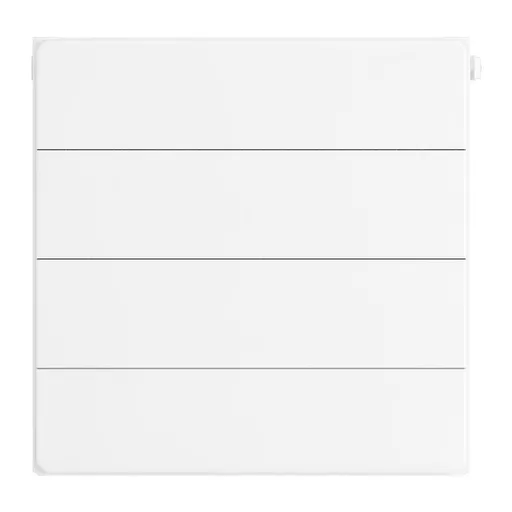 Flat Cover Plate with Lines 400 x 400 Gloss White