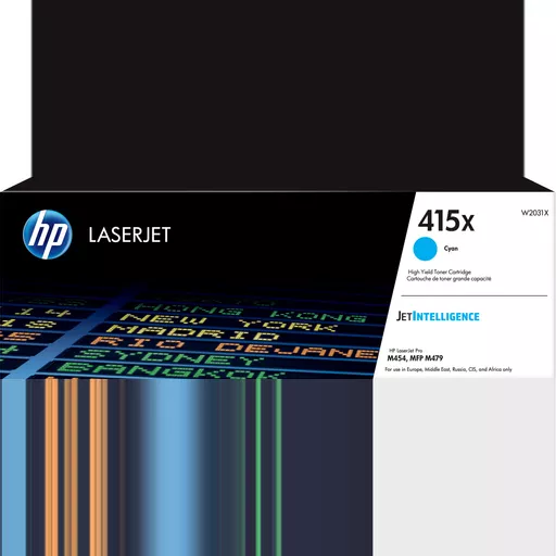 HP W2031X/415X Toner cartridge cyan, 6K pages ISO/IEC 19798 for HP E 45028/M 454