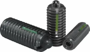 K0327 - Spring Plungers With Hexagon Socket And Thrust Pin In Steel With Thread Lock