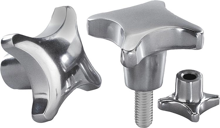K0145 - Palm Knobs In Aluminium Five Hole Types Size 8-16mm