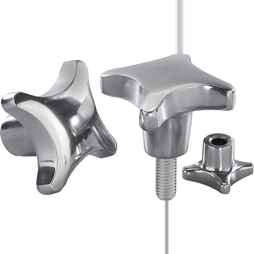 K0145 - Palm Knobs In Aluminium Five Hole Types Size 8-16mm