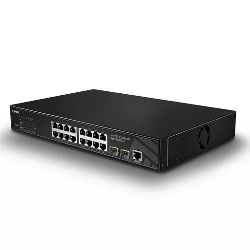 Lindy 16 Port + 2 SFP Gigabit Managed Switch PoE