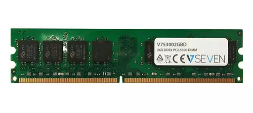 V7 2GB DDR2 PC2-5300 667Mhz DIMM Desktop Memory Module - V753002GBD