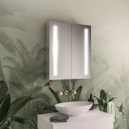 Castellano 800x700mm 2 door LED mirror