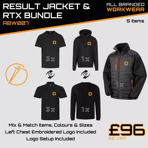 Result Jacket & RTX Embroidered Workwear Bundle