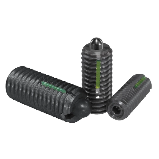 K0327 Inch - Spring Plungers With Hex Socket And Thrust Pin In Steel With Thread Lock