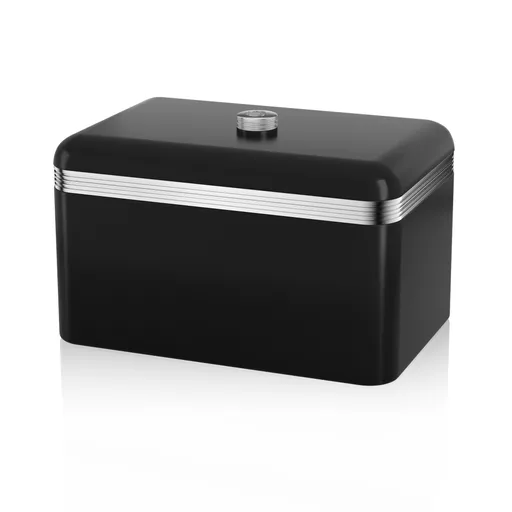 Retro Bread Bin Black