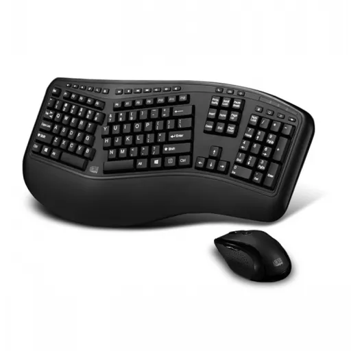 Adesso Tru-Form 1500 keyboard Mouse included RF Wireless QWERTY US English Black