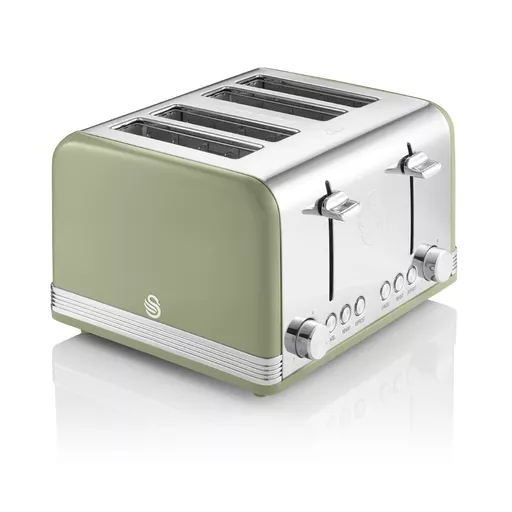 4 Slice Retro Green Toaster