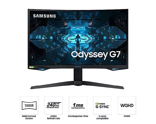 Samsung Odyssey G75T 68.6 cm (27") 2560 x 1440 pixels Wide Quad HD LED Black