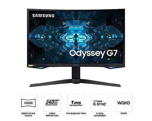 Samsung Odyssey Neo G7 LC27G75TQSPXXU computer monitor 68.6 cm (27") 2560 x 1440 pixels Wide Quad HD LED Black