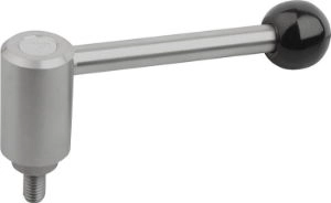 K0109 Tension Levers In Stainless Steel With Flat Handle Male Thread Size M8-M20