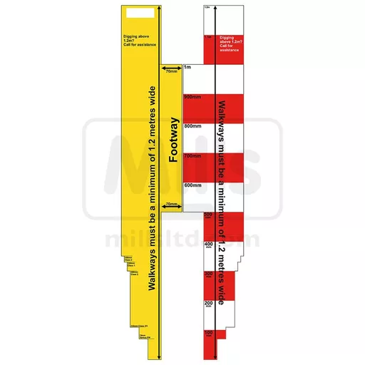 Trench Measuring Stick 1200mm x 195mm