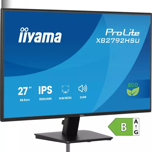 iiyama ProLite 27” IPS Full HD panel with 4-side slim bezel with B energy class