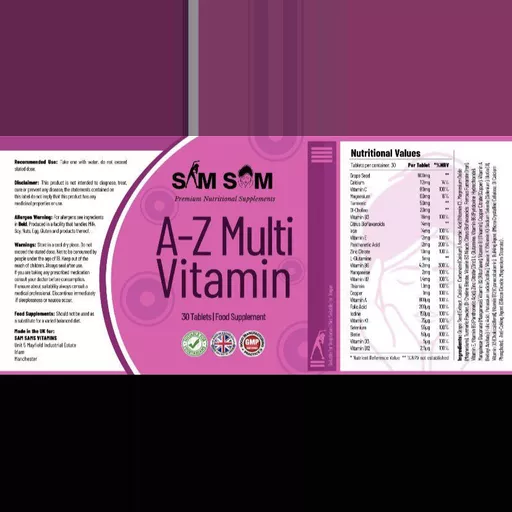 Sam Sam A-Z multi vitamin- 1 month supply