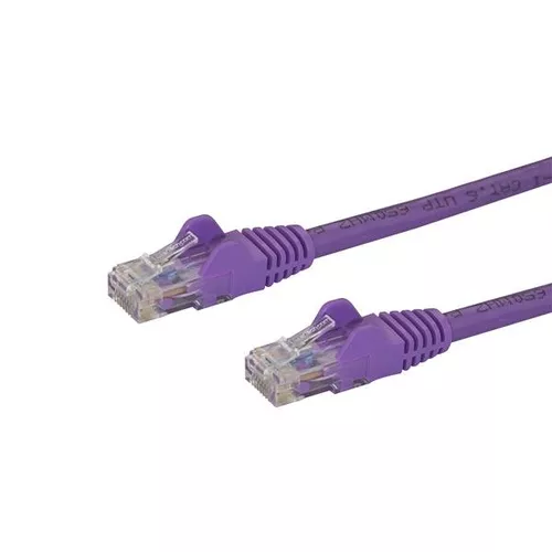 StarTech.com 2m CAT6 Ethernet Cable - Purple CAT 6 Gigabit Ethernet Wire -650MHz 100W PoE RJ45 UTP Network/Patch Cord Snagless w/Strain Relief Fluke Tested/Wiring is UL Certified/TIA