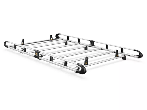 Volkswagen Crafter 2006-2017 L1, H2 Twin Rear Doors - ULTI Rack+ (Aluminium) - 6 Bar Roof Rack