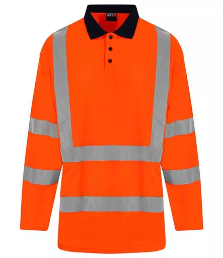 Pro RTX High Visibility Long Sleeve Polo Shirt