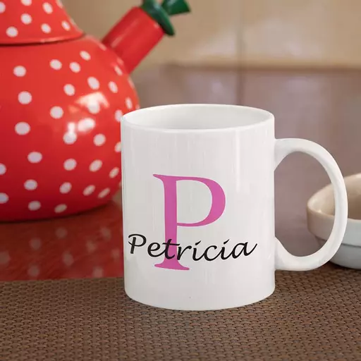 Personalised name mug for her. Custom unique gift for birthdays, anniversary