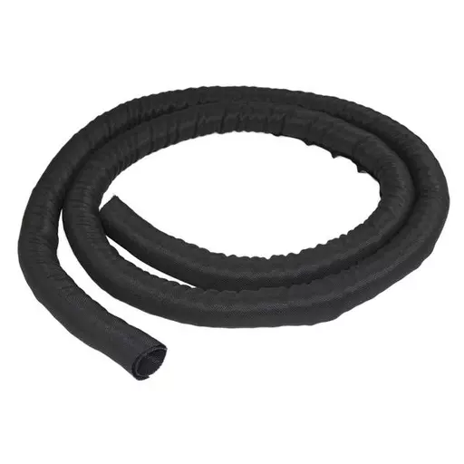 StarTech.com 15' (4.6m) Cable Management Sleeve - Flexible Coiled Cable Wrap - 1.0-1.5" dia. Expandable Sleeve - Polyester Cord Manager/Protector/Concealer - Black Trimmable Cable Organizer