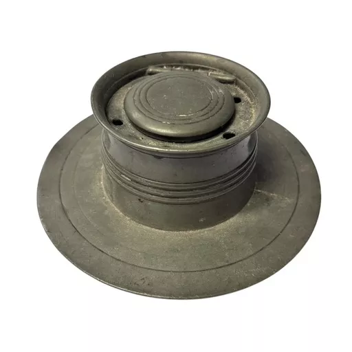 Large Pewter Inkwell