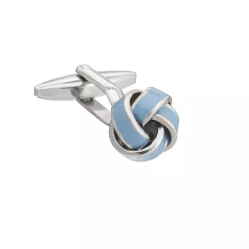 Pale Blue Knotted Cufflinks