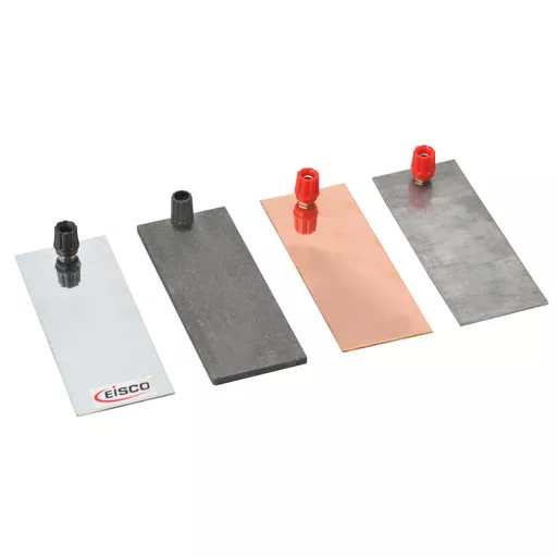Copper plate electrodes, supplied as pair, with stoppers and terminals