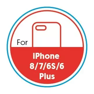 Smartphone Circular 20mm Label - iPhone 8/7/6S/6 Plus - Red
