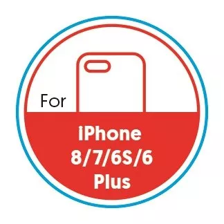 Smartphone Circular 20mm Label - iPhone 8/7/6S/6 Plus - Red