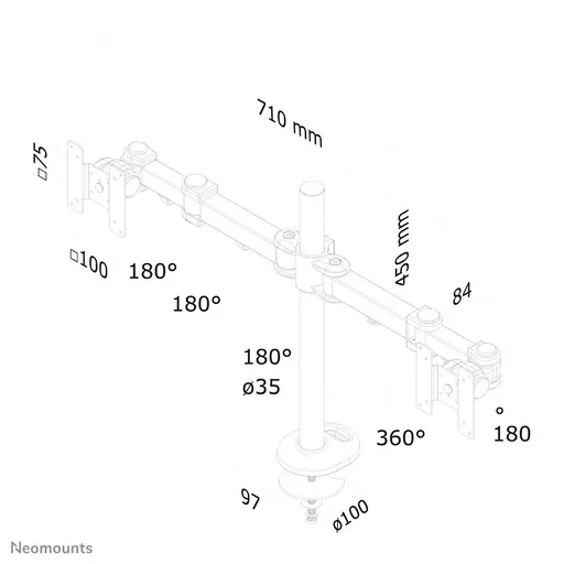 Neomounts monitor arm desk mount