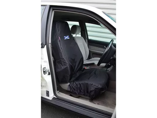 Turtle Covers Universal Utility Single Front Seat Cover with Embroidered Flag
