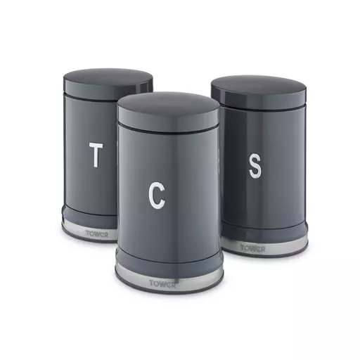 Matte black tea coffee best sale sugar canisters