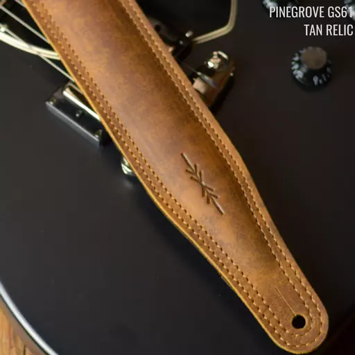 GS61 Padded Guitar Strap - Tan Relic