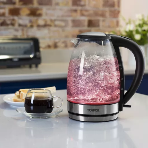 Colour Changing Glass Kettle