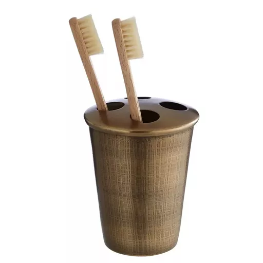 Toothbrush Holder, Manhattan, Gold