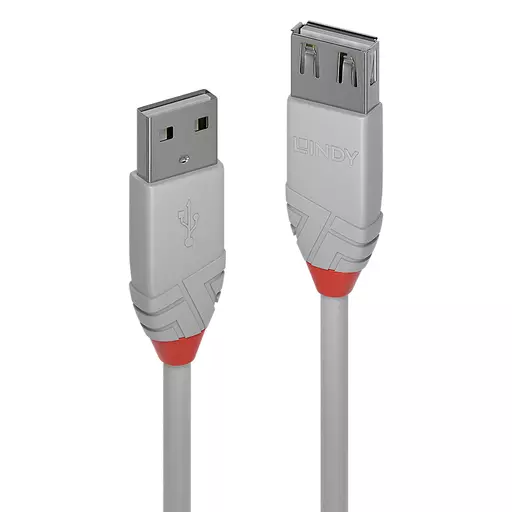 Lindy 0,5m USB 2.0 Type A Extension Cable, Anthra Line