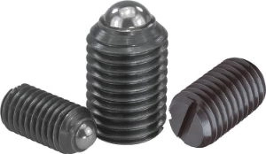 K0309 - Spring Plungers With Slot And Ball In Steel