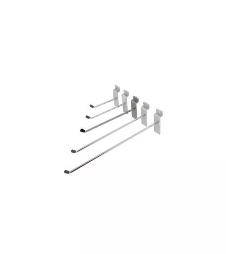 20cm (8'') Heavy Chrome Peg Hook with Angled Tip for Slatwall