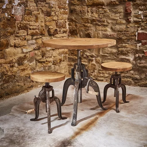 Crank Rustic Bar Table