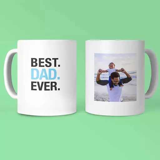 Personalised 'Best Dad Ever' Photo Mug - Gift for Father's Day
