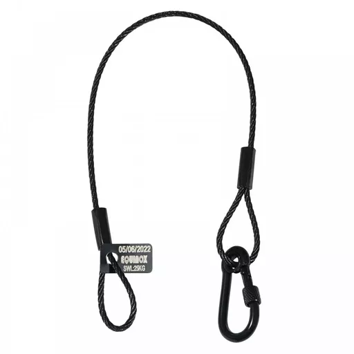 Equinox 35cm Black Stainless Steel Safety Wire 25kg