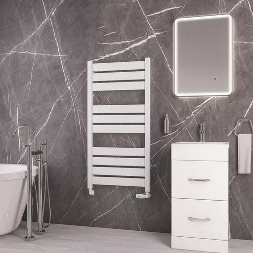 Santero 1200 x 600mm Towel Rail Gloss White