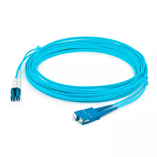 Titan LCSCOM3DAQ10/CL fibre optic cable 10 m LC SC OM3 Aqua colour