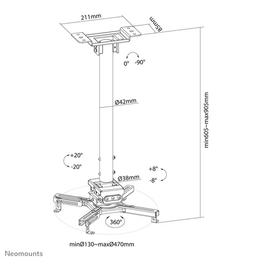 Neomounts projector ceiling mount