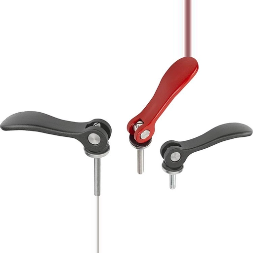 K0006 Adjustable Cam Levers With Aluminium Handles & Stainless Steel Threads M5-M10