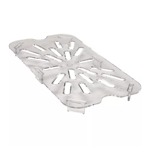 1/4 CLEAR GN DRAIN SHELF POLYCARBONATE CAMBRO